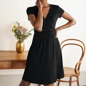 Boden Lola Jersey Dress- Black NWT